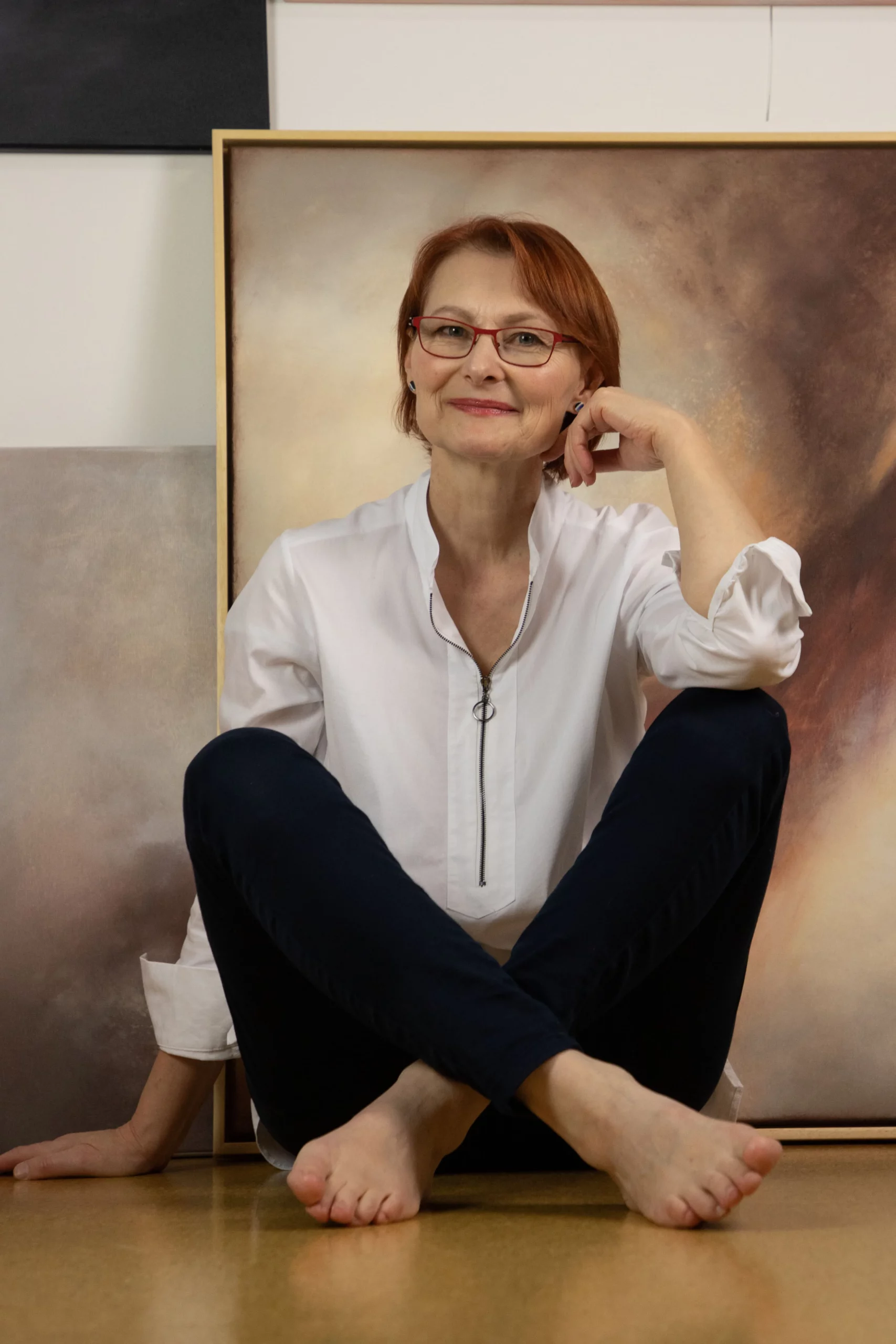 Kateřina Bartoňová - v ateliéru.